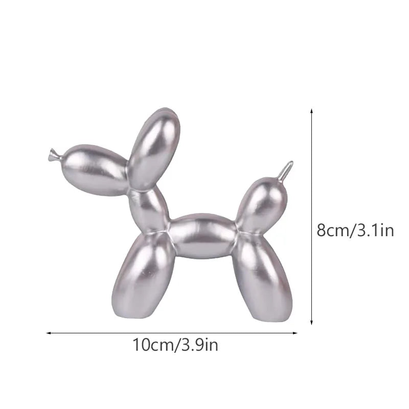 NORTHEUINS  Nordic Balloon Dog Figurines for Interior Resin Doggy Home Entrance Living Room Desktop Decoration Accessories Gifts