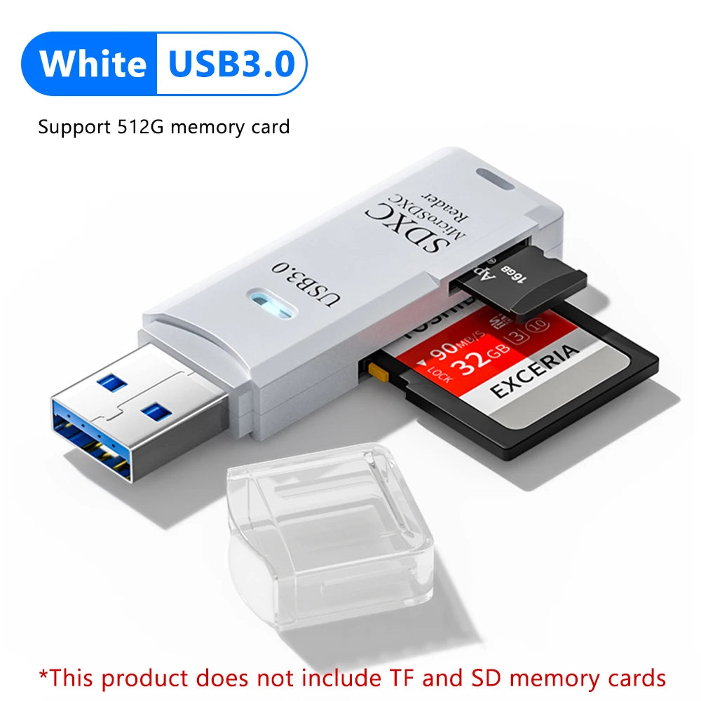 2 in 1 USB 3.0 2.0 Card Reader Micro sd card Reader Usb Adapter High Speed Cardreader TF Memory Card For PC Laptops Accessories