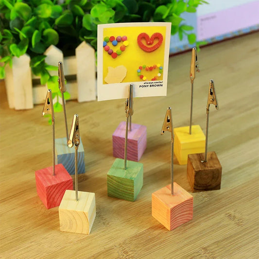 1pc Desktop Pictures Photo Paper Menu Office Memo Holders Stand Message Card Holder Display Clip Carpeta De Mensajes