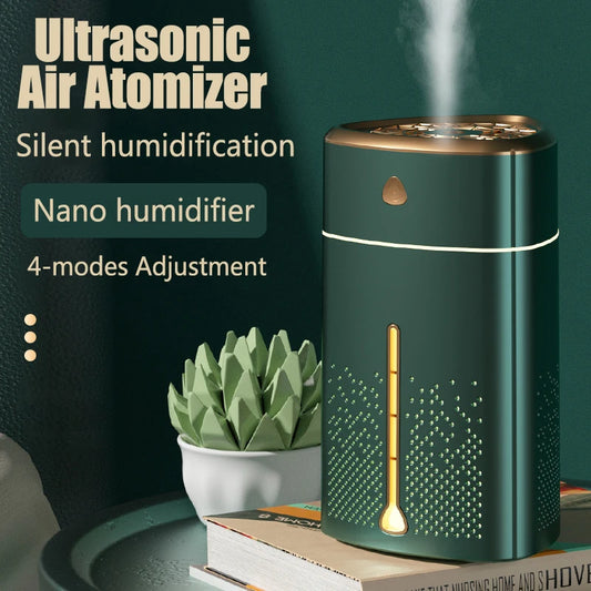 USB Ultrasonic Air Humidifier Large Capacity Desktop Office Air Atomizer New Portable USB Charging Triangle Humidifier