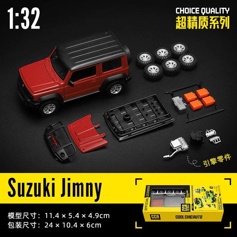 Assembly Version 1:32 Suzuki Jimny SUV Alloy Modified Car Model Diecasts Metal Off-road Vehicles Model Simulation Kids Toys Gift