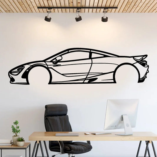 Sport Car Outline Silhouette Wall Art Sticker Vinyl Home Decor Room Garage Automotive Services Shop Auto Repair Decal Mural S612