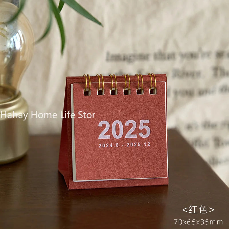 2025 Desk Calendar Kawaii Mini Calendar Books To Do List Daily Monthly Yearly Planner Time Manegement Desk Decorations تقاويم