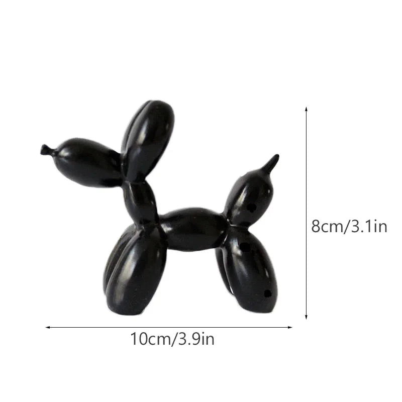 NORTHEUINS  Nordic Balloon Dog Figurines for Interior Resin Doggy Home Entrance Living Room Desktop Decoration Accessories Gifts