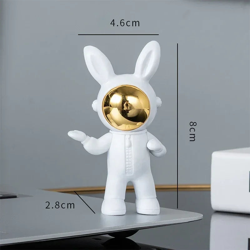 New Resin Astronaut Statue Ornament Spaceman Sculpture Desktop Home Decoration Astronaut Model Car Decoration Creative Kid Gift