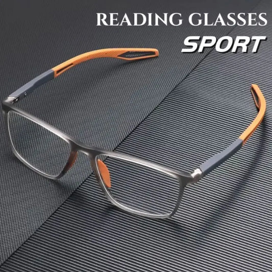 TR90 Sport Reading Glasses Men Ultralight Anti Blue Light Presbyopia Eyeglasses Men's Hyperopia Optical Eyewear Diopters