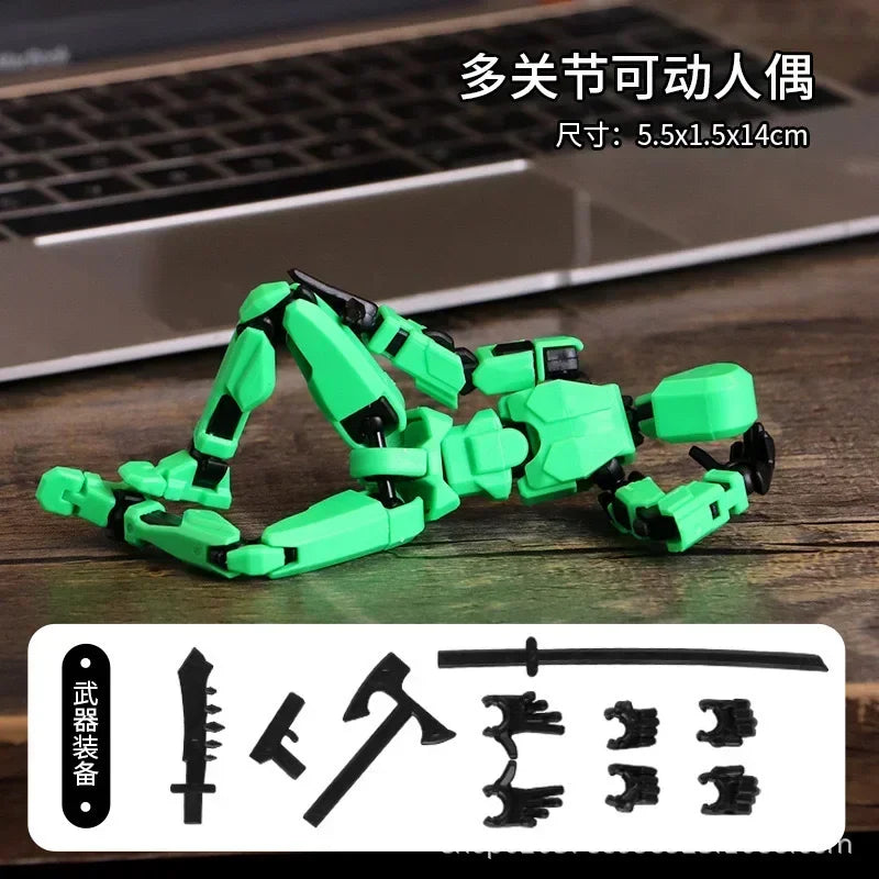 3D Printed Multi-Jointed Movable Shapeshift Robot Action Figure Full Articulation for Stop Motion Animation Miniatures Crafts