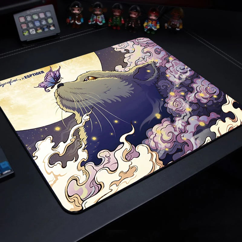 E-sports Tiger Cute Small Mouse Pad Gaming Laptops Mousepad Gamer Carpet Keyboard Mat Desk Protector Anime Cartoon Mouse Pads