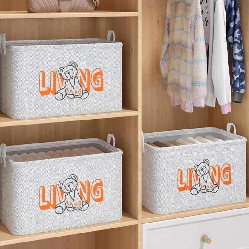 1pc Household Foldable Clothes and Sundries Storage Bag Wardrobe Organizing and Storage (Small Size No Pattern)