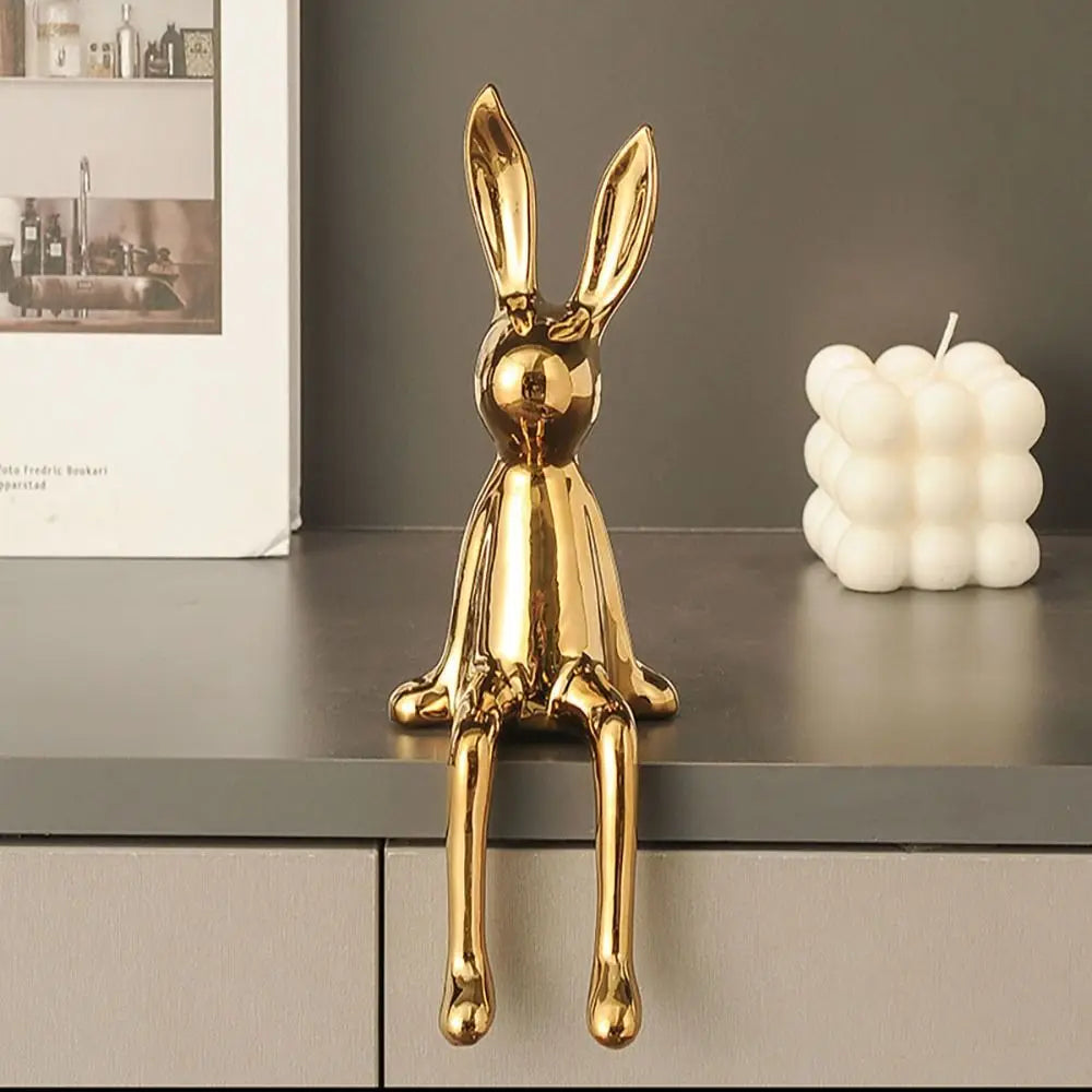 New Ceramics Rabbit Ornament Rabbit Silver/White/Gold Home Decoration Ornaments Table Decoration Ornaments Home