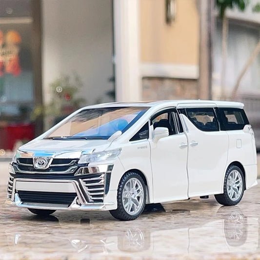 1:32 Toyota VELLFIRE Alphard MPV Alloy Car Model Diecast & Toy Metal Vehicles Car Model Sound and Light Simulation Kids Toy Gift