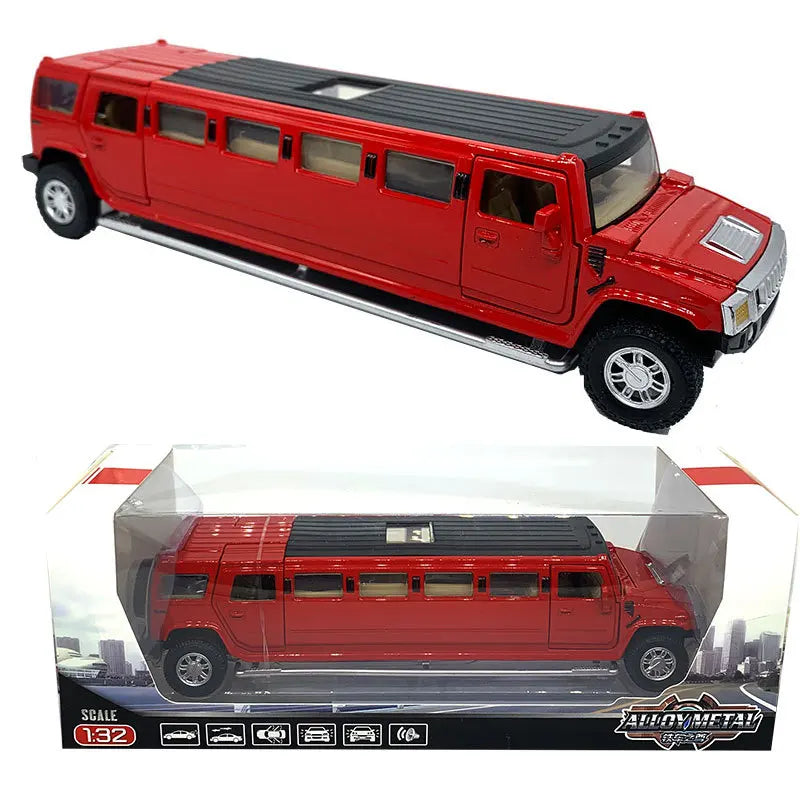 1: 32 Hummar Alloy Car Model High Simulation Diecasts Toy With Sound and Light Pull Back Vehicles Decoration Toys For Kids Gift