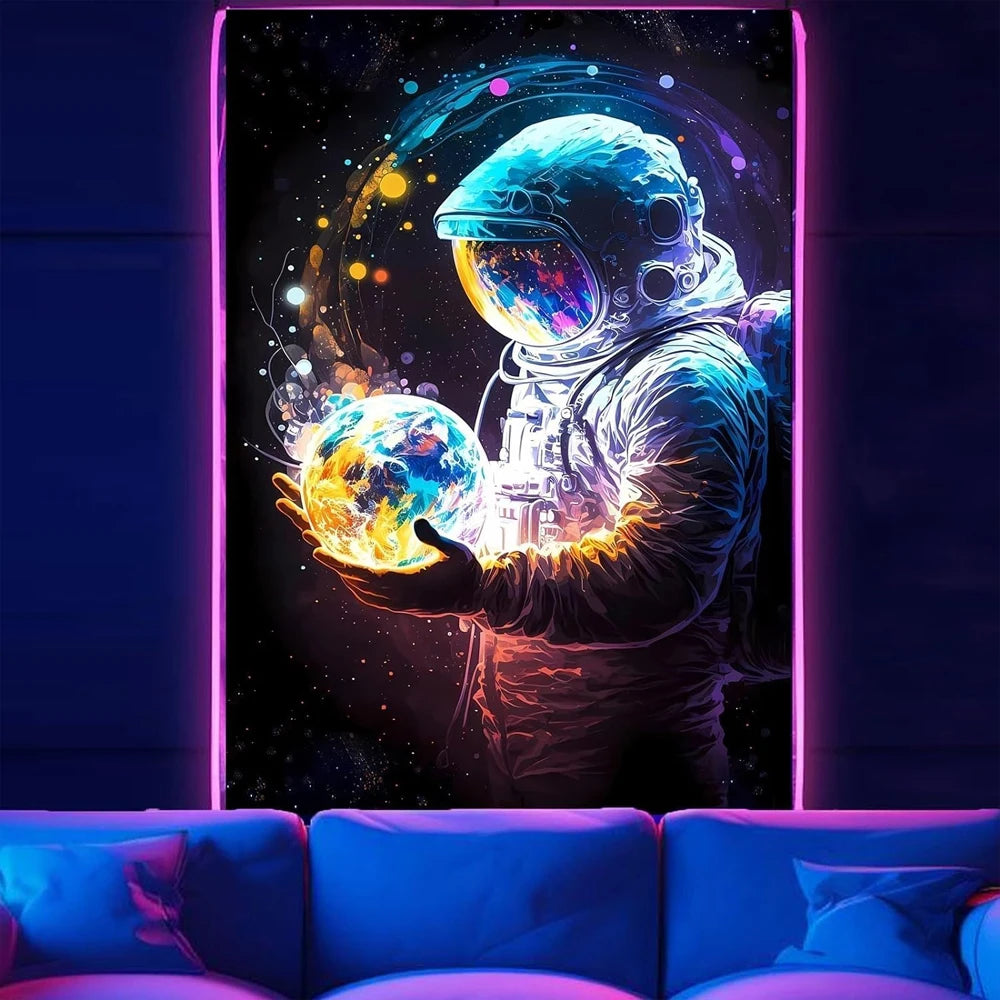 Trip-py Space Wall Tapestry Hippie Aesthetics Galaxy Star Room Decor Flag Wall Hanging Teen Girls Mens Womens Dorm Living Room