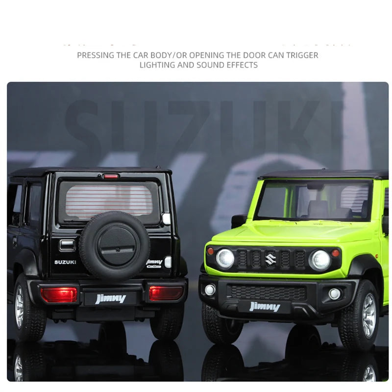 1:24 SUZUKI Jimny Alloy Car Model Diecasts Metal Off-Road Vehicles Car Model Simulation Sound and Light Collection Kids Toy Gift