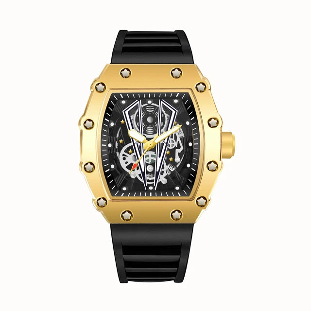 WWOOR Men's Watches Luxury Fashion Large Dial Quartz Clock 30M Waterproof Sport Square Luminous Watch For Men Silicone Strap Man