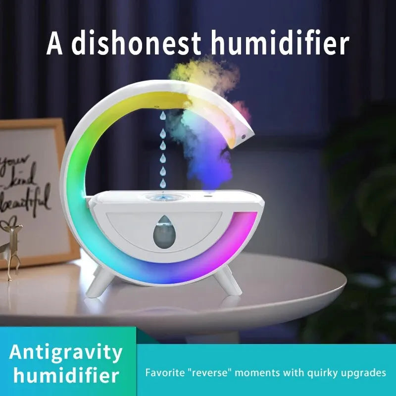 Anti-Gravity Air Humidifier 350ml RGB Night Light Water Droplet Sprayer Creative Home Office Mist Maker Ultrasonic Cool Mist