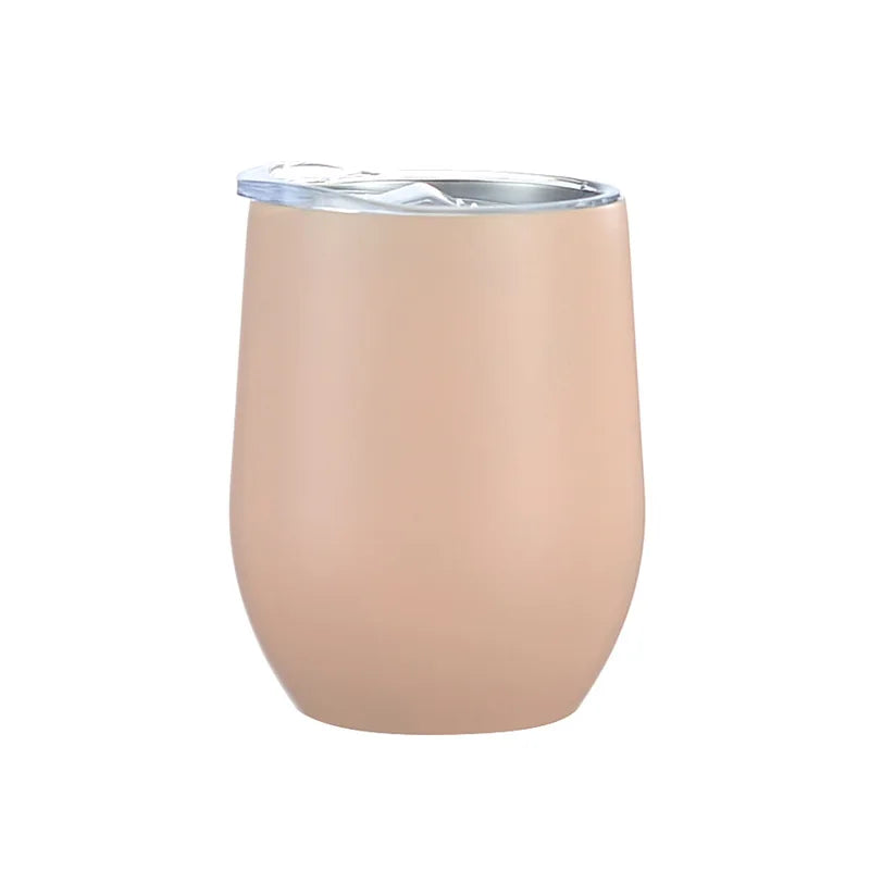 New Double Wall Flask Egg Shape Stainless Steel 10oz Coffee Mug Tea Cup Beer Drinking Mug 300ml Insulated Thermos Vacuum Flask