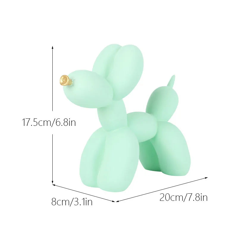 NORTHEUINS  Nordic Balloon Dog Figurines for Interior Resin Doggy Home Entrance Living Room Desktop Decoration Accessories Gifts