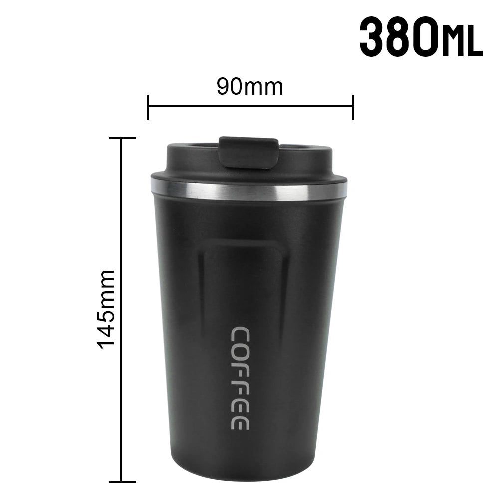 Thermo Cafe Double Stainless Steel Coffee Mug for Tea Water Coffee 380/510ML Leak_Proof Travel Thermo Cup Car Thermos Mug