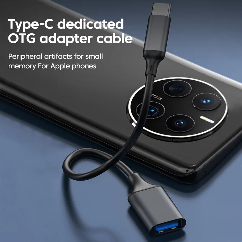 Type C OTG USB3.0 Adapter Cable USB C Male to USB 3.0 Female Converter For Phone Laptop Tablet MacBook Data Transfer Reading