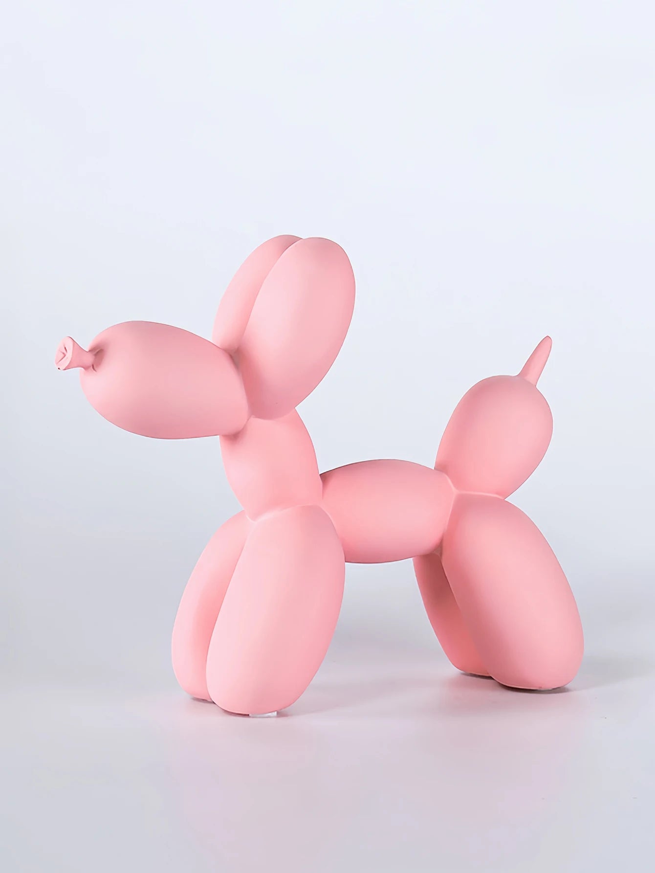 1pc Handmade resin balloon dog Statue ornament - Cute white animal sculptures for home decoration and Valentine's Day gifts, bir