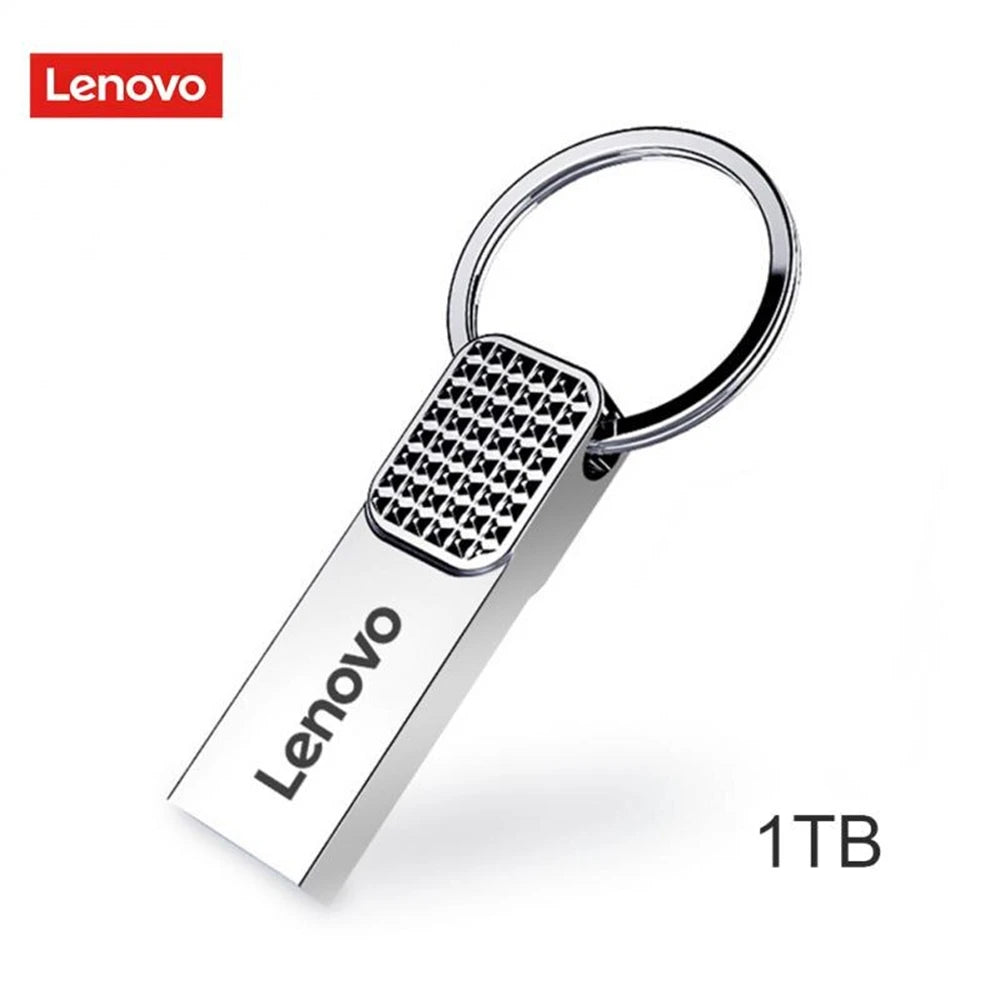 Lenovo Original 2TB Metal USB Pendrive 1TB 128GB Large Capacity Portable Flash Drive USB 3.0 High-Speed File Transfer for Phone