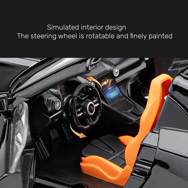 New 1:22 Benzs SL63 Supercar Alloy Die Cast Toy Car Model Sound and Light Children's Toy Collectibles Birthday gift