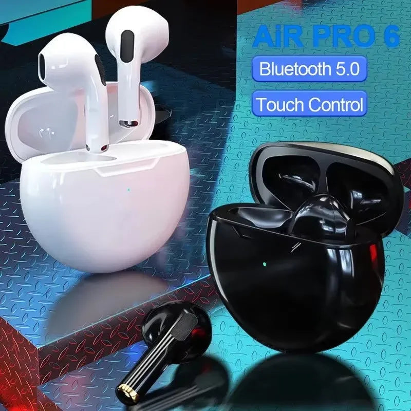 Original Pro6 TWS Wireless Bluetooth Headset Bluetooth 5.3 Earphones Sport Earbuds Smart Touch Music Headset For All Smartphones