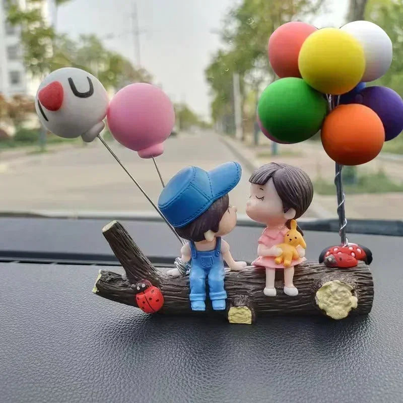 Anime Car Interior Decoration Cute Kissing Couple Action Figure Auto Dashboard Decoration for Car Accessories Interior Woman