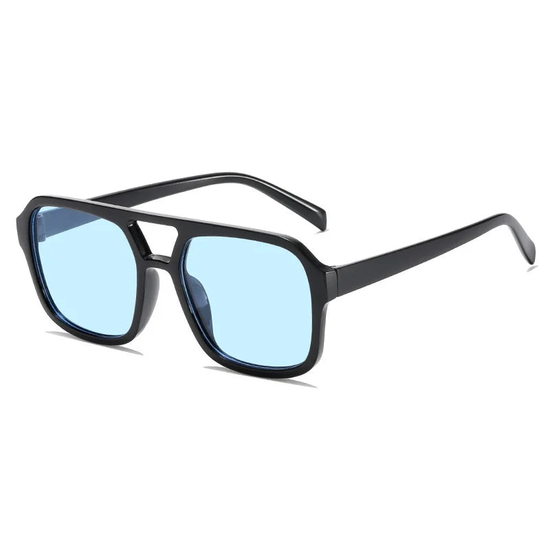 adult style, sunglasses, square Double new beam personalized Korean version, trendy sunglasses, high-end, UV resistant,