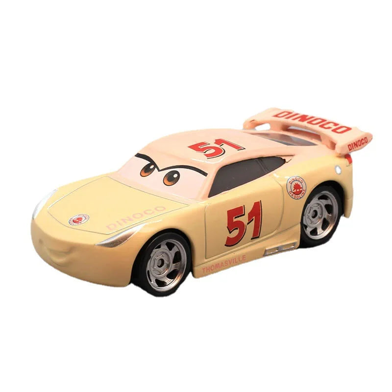 Disney Pixar Cars 3 Toys Lightning Mcqueen Race Div Fritter Miss Frank Collection 1:55 Diecast Metal Alloy Model Car Toy Gifts