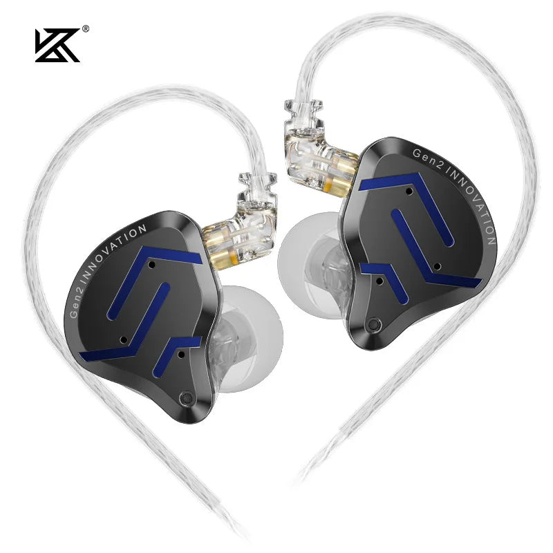 KZ ZSN Pro 2 in Ear Metal Earphones Hybrid Drive 1BA+1DD HIFI Bass Headset Sport Noise Cancelling Music Headphone