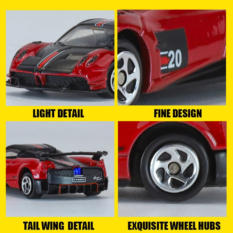 KMM 1:64 Scale Pageni Huayra BC Racing Sports Car Alloy Diecast Exquisite Miniature Model Kid Gift Merry Christmas Collect Decor