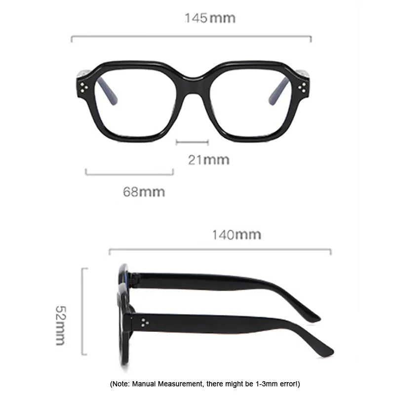 Retro Anti Blue Light Computer Glasses Frame Women Oversized Men Trendy Fashionable Stylish Eyeglasses Classic Spectacles Ouclos