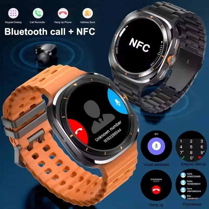 2025 New Smart Watch 32GB Memory Video NFC 1.5Inch AMOLED Screen Sport Fitness Tracker Smart Watch 2024 For Galaxy Watch 7 Ultra