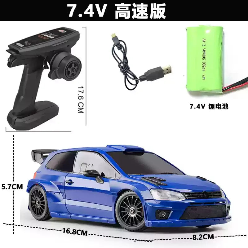 LDRC LD2801 four-wheel drive drift remote control car POLO full proportion adult RC boy toy charging racing car Christmas gift