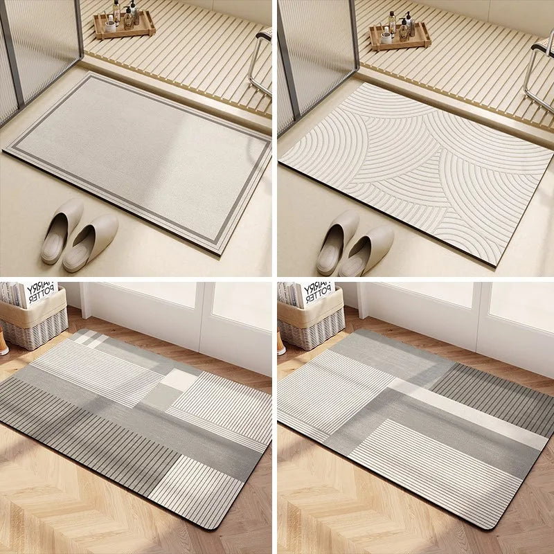 Super Absorbent Kitchen Carpets Long Diatomite Kitchen Rug Soft Washable Carpets Non-slip Bathroom Mat Entrance Doormat For Home