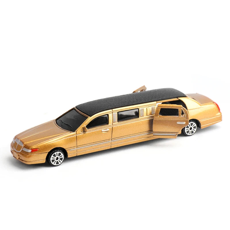 Diecast Metal Toy Vehicle Model Stretch Lincoln Limousine Luxury Educational Car Collection Gift Kid Doors Openabl