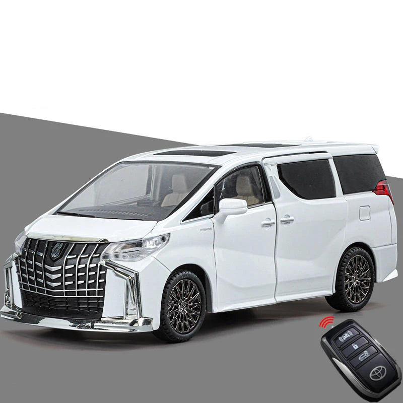 1:24 Toyotas Alphard MPV Alloy Car Model Diecast Metal Vehicles Car Model Simulation Sound and Light Childrens Toy Gift With Key