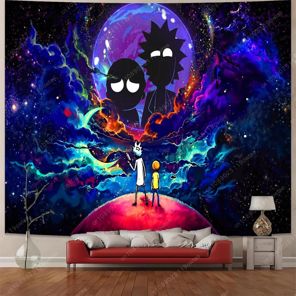 Trip-py Space Wall Tapestry Hippie Aesthetics Galaxy Star Room Decor Flag Wall Hanging Teen Girls Mens Womens Dorm Living Room