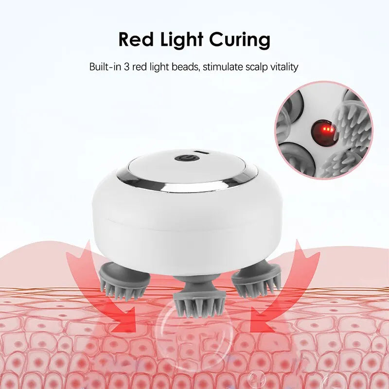 Electric Scalp Massager Pet Cat Head Massager Massage Claws Body Deep Tissue Kneading Vibration Roller Rechargeable Health Care