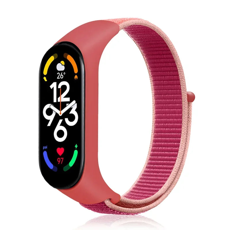 Nylon loop For Xiaomi Mi Band 7-7 nfc smartwatch Wristband Sports Miband7 Correa Replacement Bracelet smart band 7 6 5 3 4 Strap