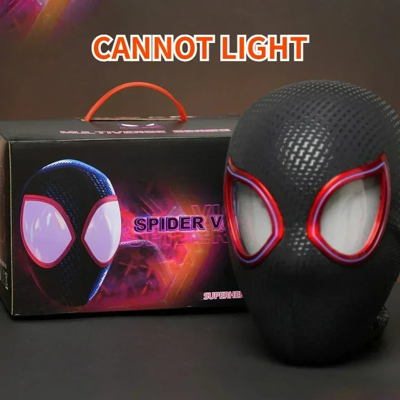 Marvel Mascara Miles Spiderman Headgear Cosplay Moving Eyes Electronic Mask Spider Man 1:1 Remote Control Toys for Adults Gift