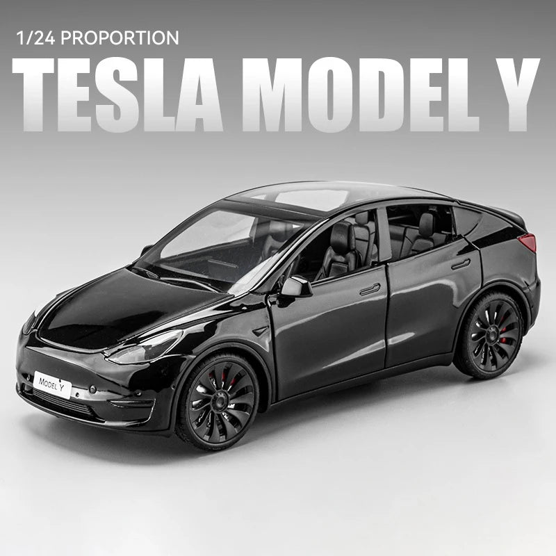 1:24 Model X Model Y Model 3 Alloy Die Cast Toy Car Model Sound and Light Children's Toy Collectibles Birthday gift