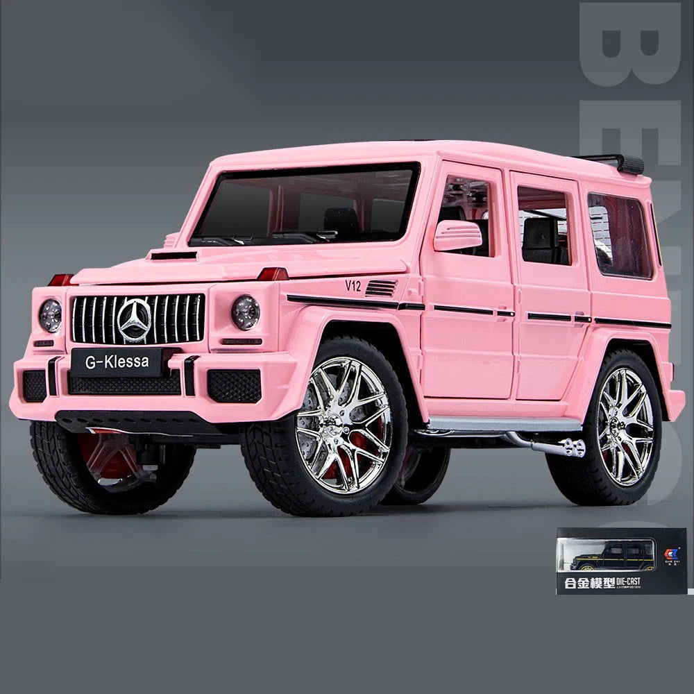 1:24 Scale Car Model Benzs G63 G-Class SUV Alloy Miniature Car Diecast Metal Sound＆Light Collection Children Toy Vehicles Gift