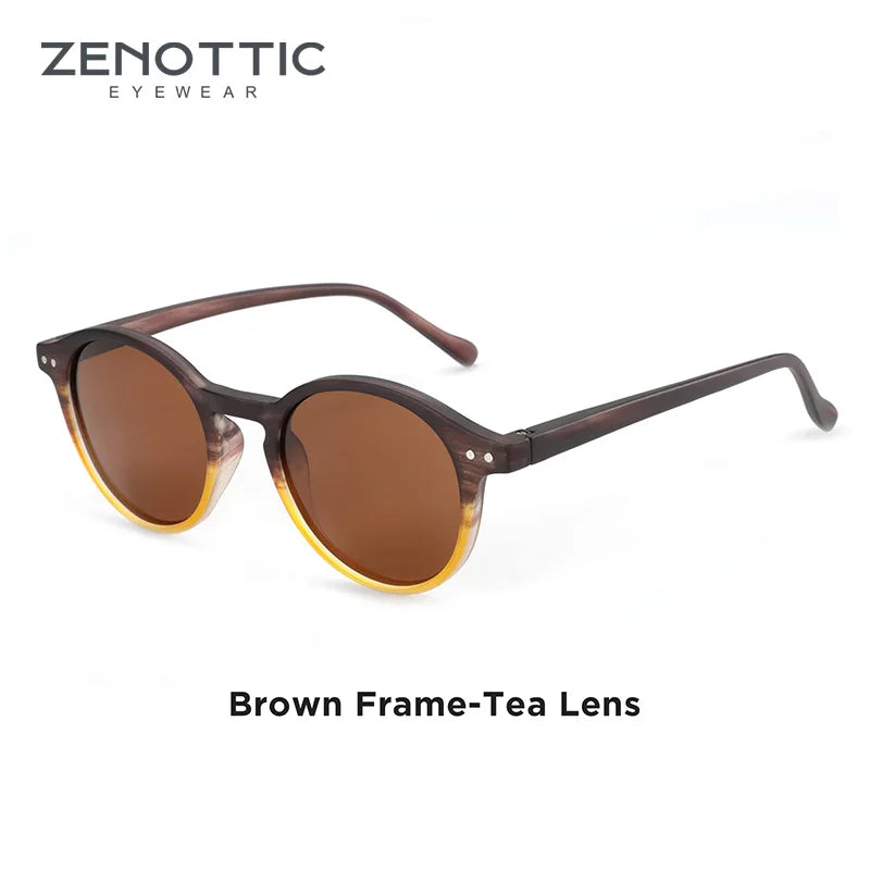 ZENOTTIC (S Size) Retro Circular Polarized Sunglasses 2024 2025 Men Women Vintage Small Round Sun Glasses UV400 Goggles Shades