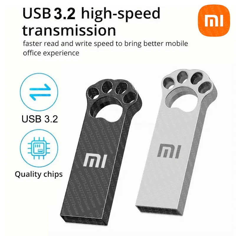 Xiaomi 2TB Metal Flash Drive USB 3.2 Super High Speed Type C Transfer Mini U Disk Pen Drive Memory Waterproof Disk SSD U Drive