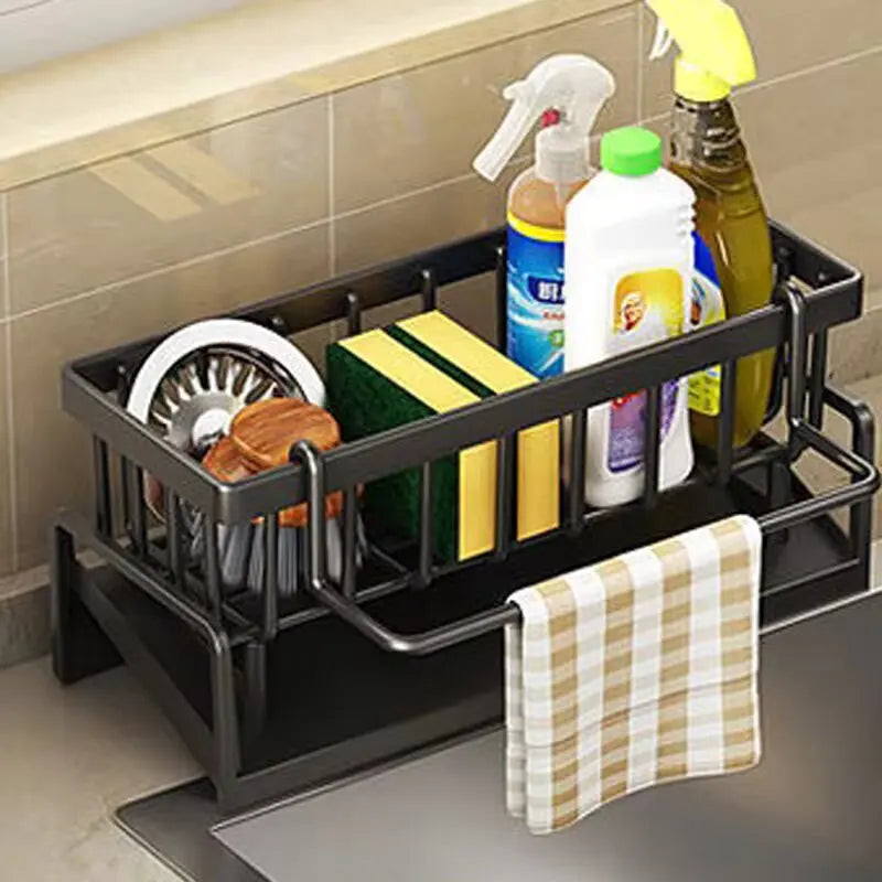 Sink drain sponge holder sink basket brush holder dishcloth hanger soap holder sink stopper holder kitchen sponge holder