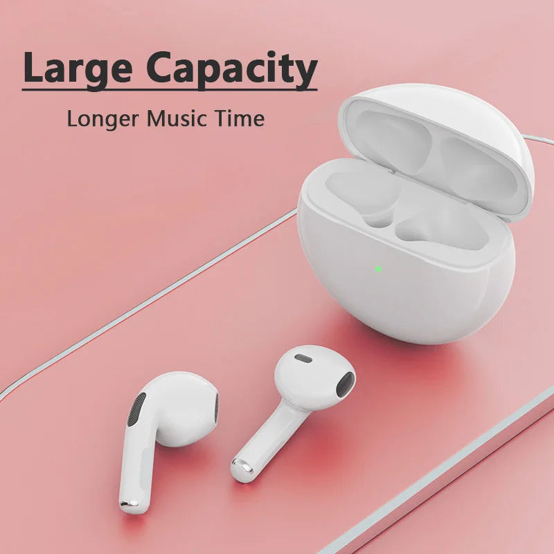 Original Air Pro 6 TWS Wireless Bluetooth Headset 5.3 Headphone Mini Earphone with Mic Charging Box for Xiaomi iPhone Earbuds