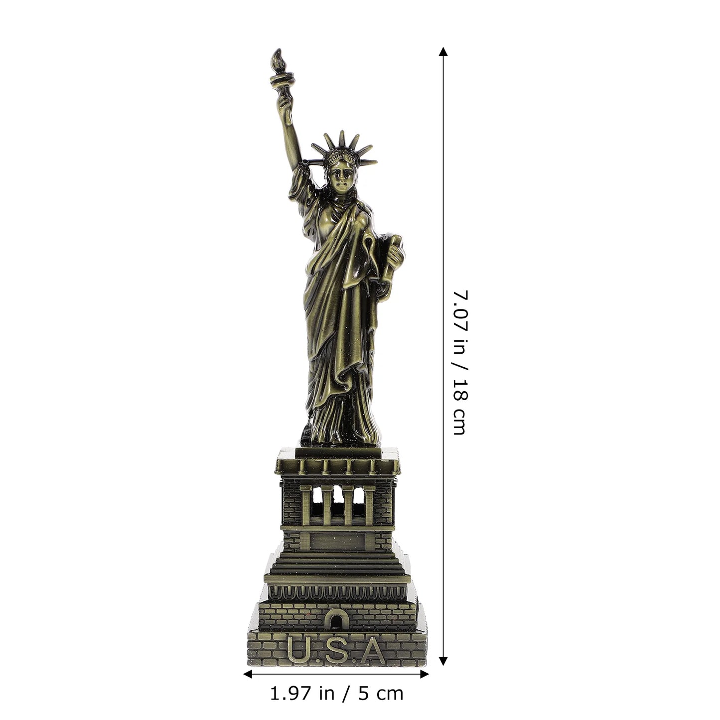 Retro Decor Statue Liberty Figurine Sculpture From Liberty Island Collection Souvenirs 15/18cm American New York Souvenir The Of